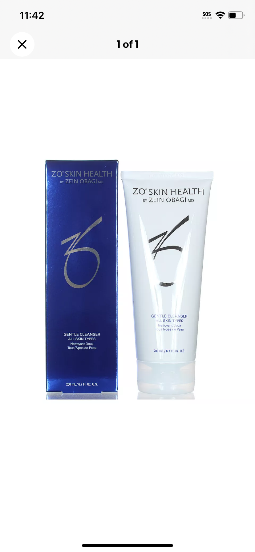 ZO Skin Health Gentle Cleanser (200ml / 6.7oz) Exp 10/2027 NEW / NO BOX / SEALED